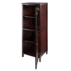 Winsome Wood Brooke Jelly 2-Section Walnut Cupboard 94401