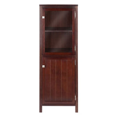 Winsome Wood Brooke Jelly 2-Section Walnut Cupboard 94401