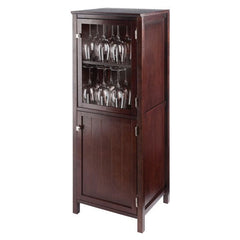 Winsome Wood Brooke Jelly 2-Section Walnut Cupboard 94401