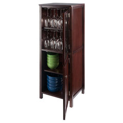 Winsome Wood Brooke Jelly 2-Section Walnut Cupboard 94401