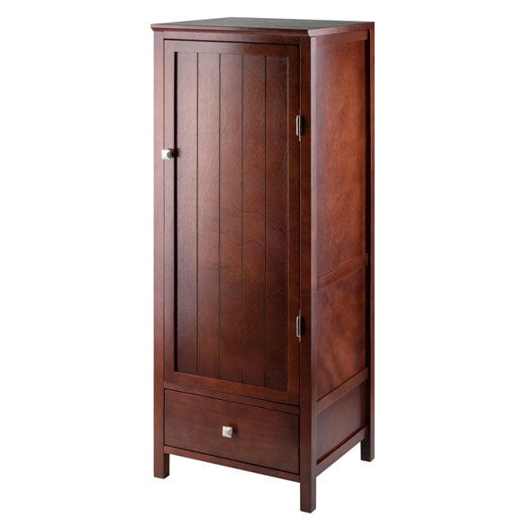 Winsome Wood Walnut Brooke Jelly 1-Drawer Walnut Cupboard 94402