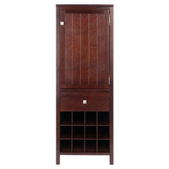 Winsome Wood Brooke Jelly 3-Section Walnut Cupboard 94412