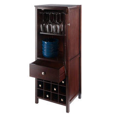 Winsome Wood Brooke Jelly 3-Section Walnut Cupboard 94412