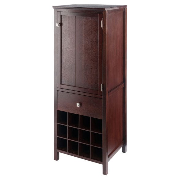 Winsome Wood Brooke Jelly 3-Section Walnut Cupboard 94412