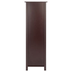 Winsome Wood Milan Walnut Narrow 4-Section Storage Shelf 94416