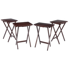 Winsome Wood Alex 4-Pc Walnut Snack Table Set 94419