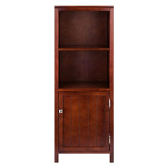 Winsome Wood Brooke Jelly 2-Section Open Shelf Walnut Cupboard 94421