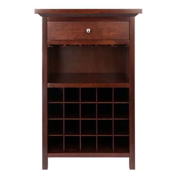Winsome Wood Chablis Wine Walnut Cabinet 94441