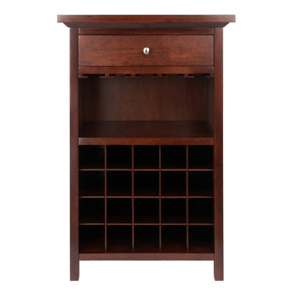 Winsome Wood Chablis Wine Walnut Cabinet 94441