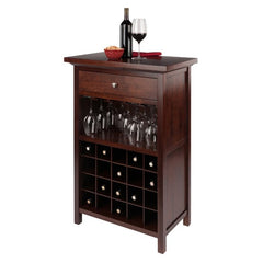 Winsome Wood Chablis Wine Walnut Cabinet 94441