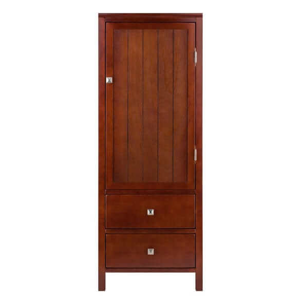 Winsome Wood Brooke Jelly 2-Drawer Walnut Cupboard 94444