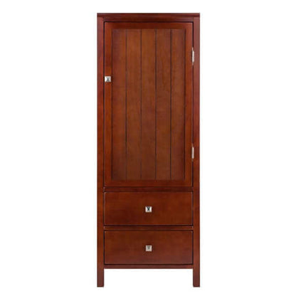 Winsome Wood Brooke Jelly 2-Drawer Walnut Cupboard 94444
