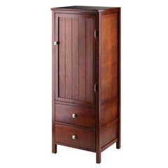 Winsome Wood Brooke Jelly 2-Drawer Walnut Cupboard 94444