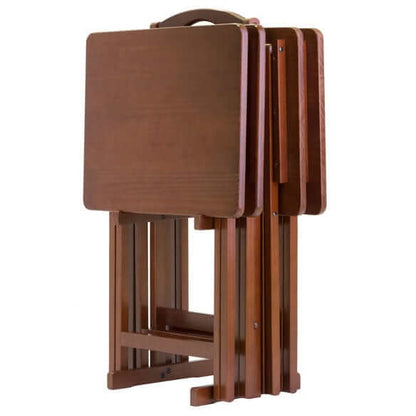 Winsome Wood Alex 5-Pc Walnut Snack Table Set 94533