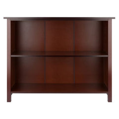 Winsome Wood Milan Wide Walnut 2-Section Storage Shelf 94539