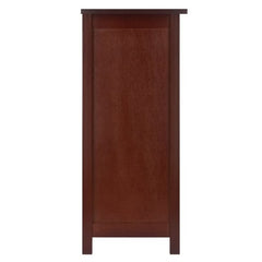 Winsome Wood Milan Wide Walnut 2-Section Storage Shelf 94539