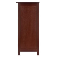 Winsome Wood Milan Wide Walnut 2-Section Storage Shelf 94539