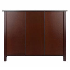 Winsome Wood Milan Wide Walnut 2-Section Storage Shelf 94539