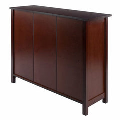 Winsome Wood Milan Wide Walnut 2-Section Storage Shelf 94539