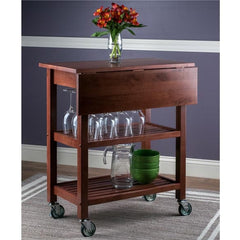 Winsome Wood Jonathan Drop Leaf Kitchen Cart 94734