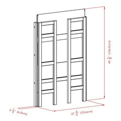 Winsome Wood Torino 3-Pc Storage Shelf w/ 2 Foldable Fabric Baskets 94397