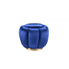 ACME Heiress Sapphire Blue Velvet Ottoman 96464