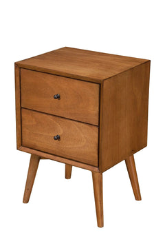 Alpine Furniture Acorn Flynn Mid Century 2 Drawer Nightstand 966-02