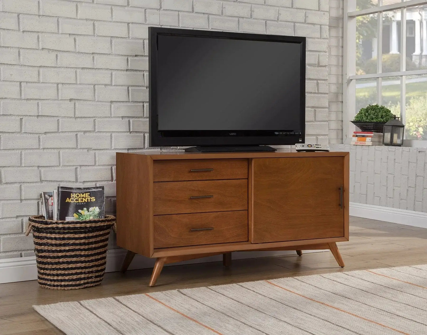 Alpine Furniture Acorn Flynn Small TV Console 966-15