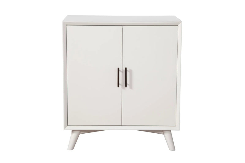 Alpine Furniture White Flynn Small Bar Cabinet 966-W-17