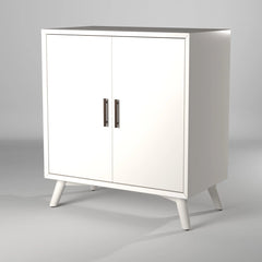 Alpine Furniture White Flynn Small Bar Cabinet 966-W-17