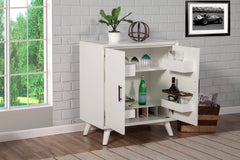 Alpine Furniture White Flynn Small Bar Cabinet 966-W-17