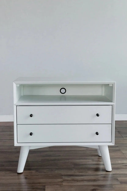 Alpine Furniture White Flynn Large Nightstand 966-W-22