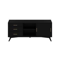 Alpine Furniture Black Flynn Large TV Console 966BLK-10