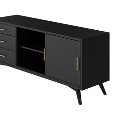 Alpine Furniture Black Flynn Large TV Console 966BLK-10