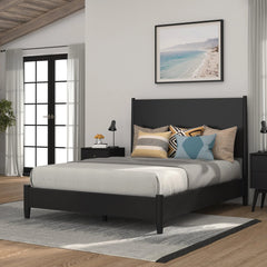 Alpine Furniture Black Flynn Standard King Platform Bed 766BLK-07EK