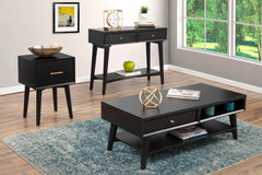 Alpine Furniture Flynn 2 Drawer Console Table 966BLK-63