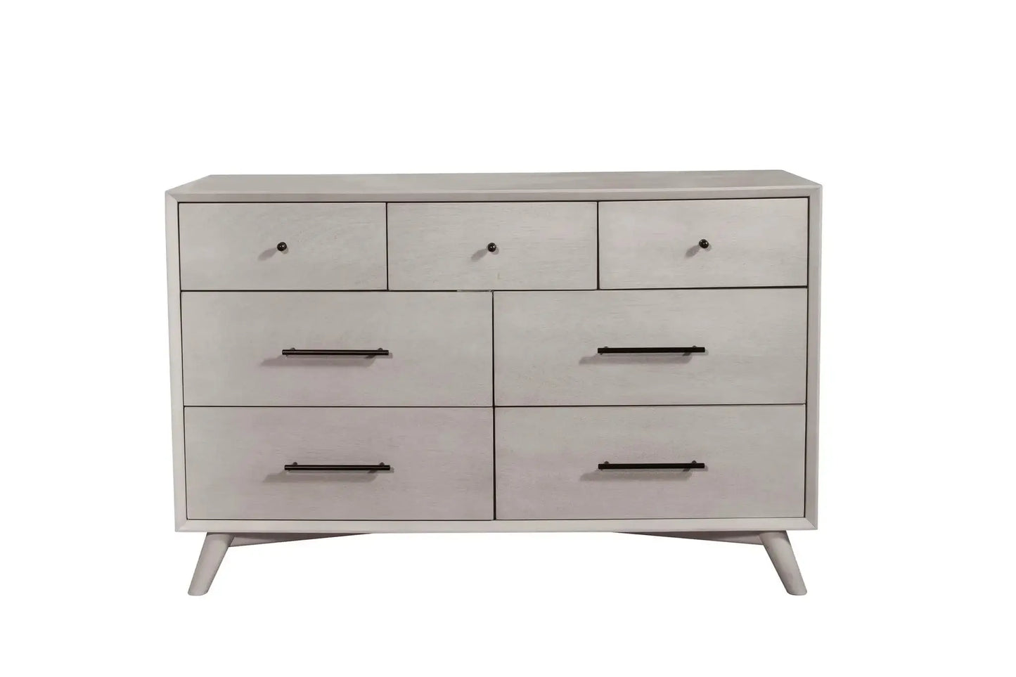 Alpine Furniture Grey Flynn Mid Century Modern 7 Drawer Dresser 966G-03