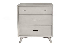 Alpine Furniture Grey Flynn Mid Century 3 Drawer Small Chest 966G-04