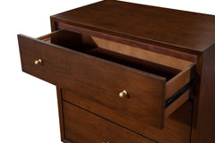 Alpine Furniture Walnut Flynn Mid Century Modern 3 Drawer Small Chest 966WAL-04