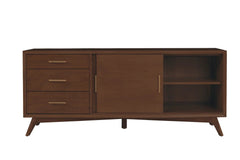 Alpine Furniture Walnut Flynn Large TV Console 966WAL-10