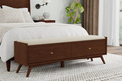 Alpine Furniture Walnut Flynn Bench 966WAL-12