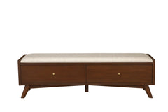 Alpine Furniture Walnut Flynn Bench 966WAL-12