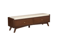 Alpine Furniture Walnut Flynn Bench 966WAL-12