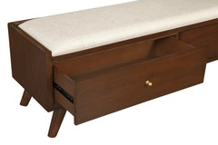 Alpine Furniture Walnut Flynn Bench 966WAL-12