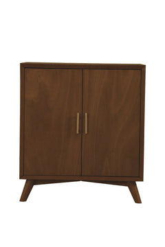 Alpine Furniture Walnut Flynn Small Bar Cabinet 966WAL-17