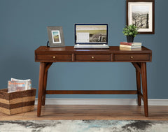 Alpine Furniture Walnut Flynn Large Desk 966WAL-66