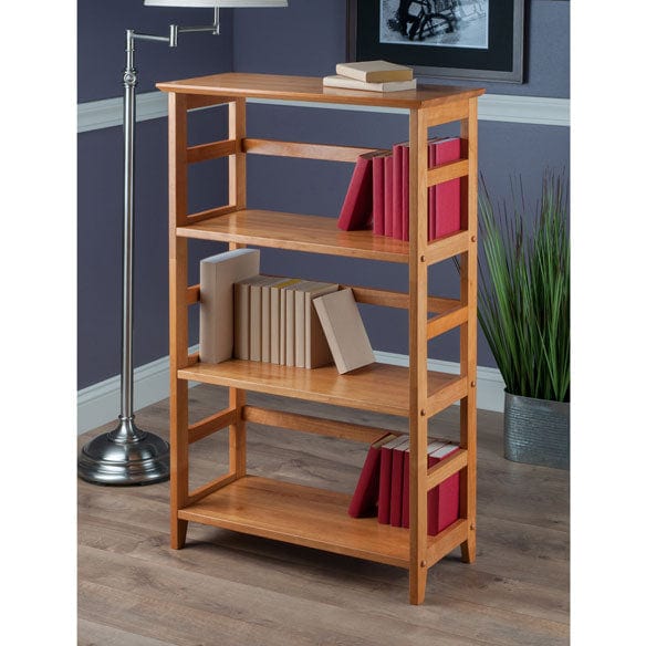 Winsome Wood Studio Home Honey Pine Office 3-Section Bookshelf 99342