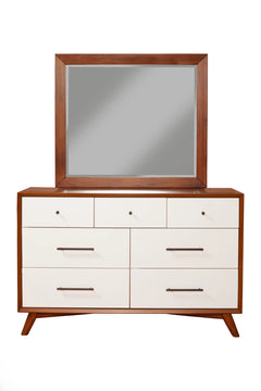 Alpine Furniture Acorn/White Flynn 7 Drawer Two Tone Dresser 999-03