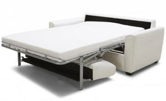 J&M Furniture White Fabric Alpine Sofa Bed 18236