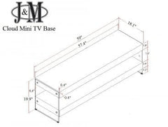 J&M Furniture Cloud Mini TV Base in Grey High Gloss 179601-MTV-G